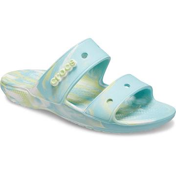 Sandalias Crocs Classic Marbled Hombre Turquesa | Mexico 1243XYUF